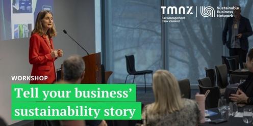 Workshop: Tell your business’ sustainability story 