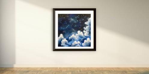 Create and Learn Acrylic Painting: Clouds and the Night Sky