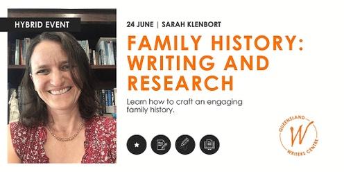 Family History: Writing And Research with Sarah Klenbort