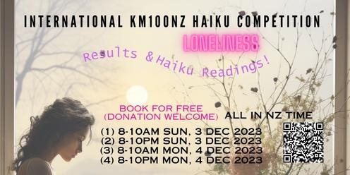 2023 KM100NZ Haiku Competition Results & Haiku Reading