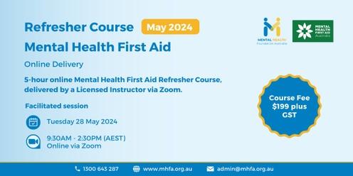 Refresher Online Mental Health First Aid Course - May 2024