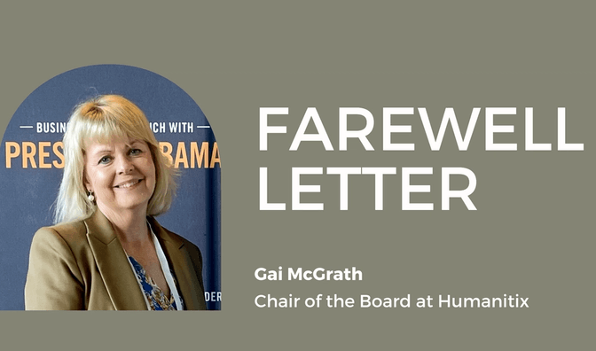 Farewell Letter from Chair of the Board at Humanitix